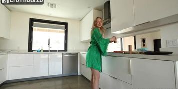 Caroline Having Breakfast in Sheer Dress (Clara Moon)