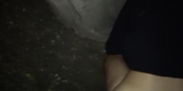 I bend over young 20 yo gf outside by the river
