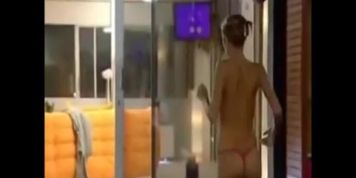 Orlaith McAllister topless in just a tiny thong