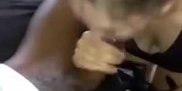 White girl sucks the nut out of BBC. She loves the taste of black cock (Betty Black)