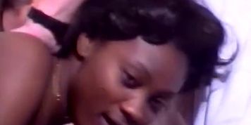African Slut Gets On Her Knees And Sucks A White Cock