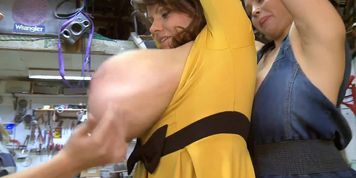 Busty Beautiful Girls Worship MASSIVE Breasts on MILF