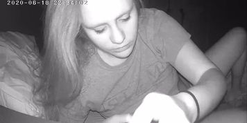 Busty Young Step Daughter Struggles to Cum Before Bed