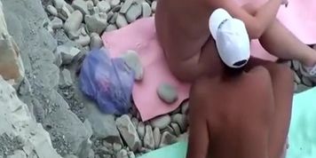 Nudist dick stroking and blowjob