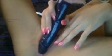 kerrie lee plays with dildo