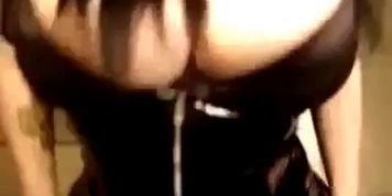 Gothic beauty with gigantic tits - video 2