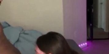 Chubby White Slut Sucking BBC