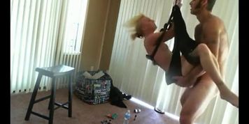 15 Minutes of Pure Rough Fucking Anal on a Swing