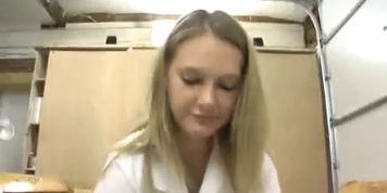 Face stuck to her soles