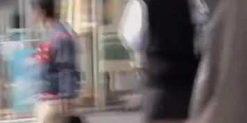 Amusing long-legged oriental slut is standing tall during instant sharking attack