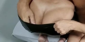 My wife wears sexy leggings to masturbate with strangers