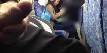 Cock Flash Beside Asian Chick On Train