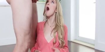 skinny blonde teen kali roses hops on a huge cock