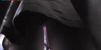 Palatable upskirt butt in hose