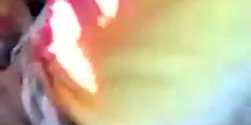 Teen girl riding a bbc in the car