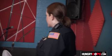 Hungry fat cops arrive at the studio to arrest the black dude with the biggest black cock to fuck