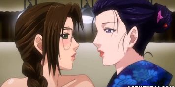Sexy hentai lesbian in photostudio