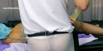 Arabic Muslim Married Wife Went for Massage and Masseur got Crazy with her Big Ass Hips