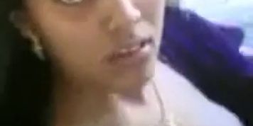 Indian girl showing tits in bus