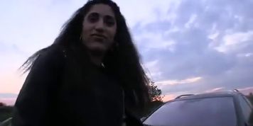 PublicAgent Amateur Asian anal sex outside on the car.
