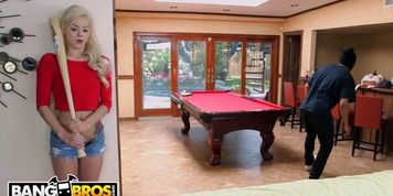 Bangbros - Young, Petite White Girl Elsa Jean Taking Bbc From Burglar