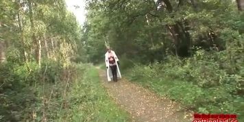 brit trophy wife takes a stroll in the woods brit trophy wife takes a stroll in the woods