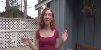 Hot and sexy redhead MILF in short minidress shows us her big ass upskirt !