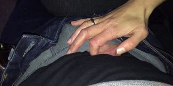 Milf Handjob surprise foreskin play no cum