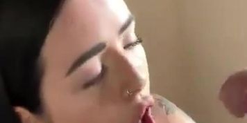 Curvy Slut Sucking Her Date (Link in Description)