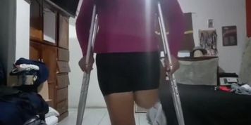  clip of mexican amputee hopping. Full video in private videos 