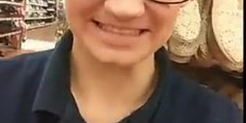 Quick Flash by Cute Teen Walmart Clerk Taylor