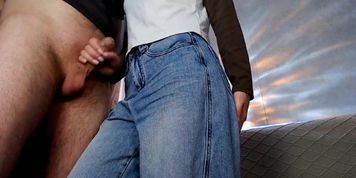 Risky Public Handjob & Huge Cum at Friend's House Party - Teen Mary Hott