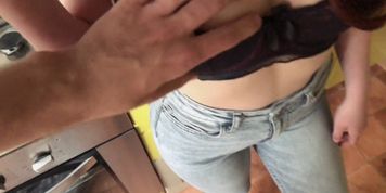 My wife sucks cock in the kitchen. Leokleo