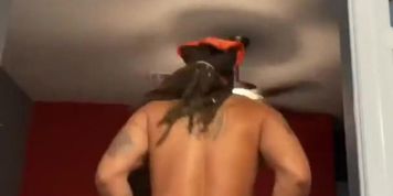 Flash man Wade Showing Shaved Hole 