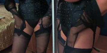 Danica Collins uses her stocking to emulate a magician (Donna Ambrose)