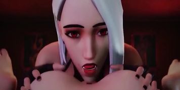 Ashe Dominates Brigitte Overwatch (Blender Animation W/Sound) (Anette Dawn)