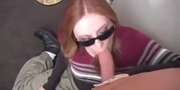 ALLISON WYTE SUCKS TWO COCKS & GETS CUM COVERED