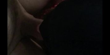 Cuckolds Wife suck dick(slobber), clean ass and swallow cum from her bull.