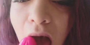 Smoking hot chubby chick plays and puffs
