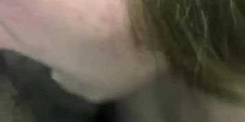 Short clip little while girl choking on big black dick 