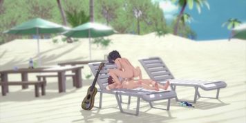 Fate Yaoi - Shiro Fucks Sieg in a Beach (Kim Triple X)