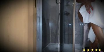 I couldn't resist her riding my dick and I came inside her wet pussy  shower- bj- pussy liking -cum