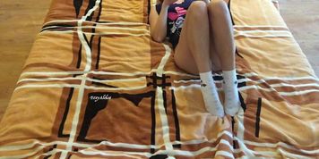 18-year-old teen girl caught while watching porn. Hidden camera