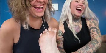 LFD Dirty Feet And Spitting Girls - Dirty Feet And Lots Of Spitting With 3 Bad Girls - Humiliation - Spitting - Spit Mouth - Dir