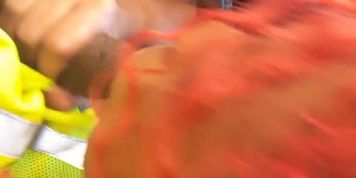 Latinina sucking younng Foreigner cock in the car