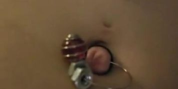 Outie Belly Button Navel Torture with Jewelry (Larissa Mendes)