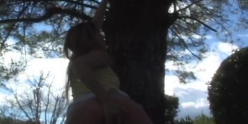 Cute Blonde Topanga Masturbates in the Park (Teen Topanga)
