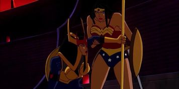 WONDERWOMAN kick in the balls - man kicked in the nuts by wonder woman - ballbusting Justice League (K.C.)