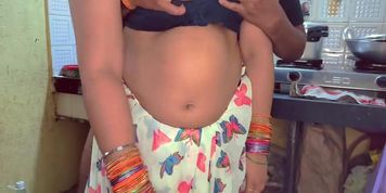 Horny Indian Mother Frustrated Enjoy Fucking In The Kitchen With Stepson Xlx