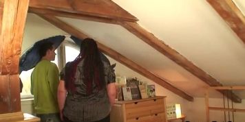 Fat BBW GILF sucking and riding the younger fella
